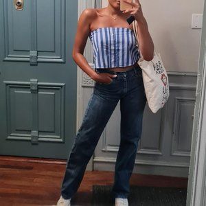 Upcycled bustier top